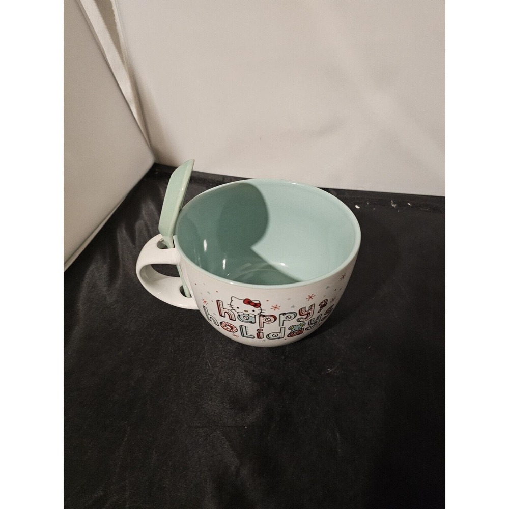 Hello Kitty Happy Holidays Ceremic Mug & Spoon Set